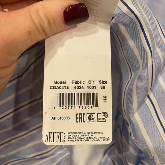 NWT Cedric Charlier Striped Mini Dress Size 4 - Picture 4 of 6